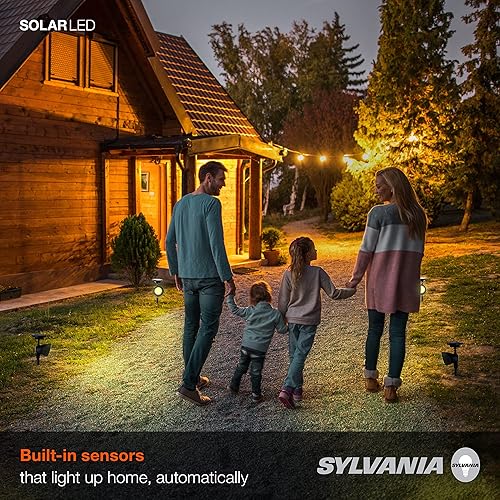Miniatura 6 de Sylvania 62217 - Luz solar de 13 pulgadas con sensor de luz diurna, LED, 5 lúmenes, 3000 K, blanco cálido, acabado negro, paquete de 4
