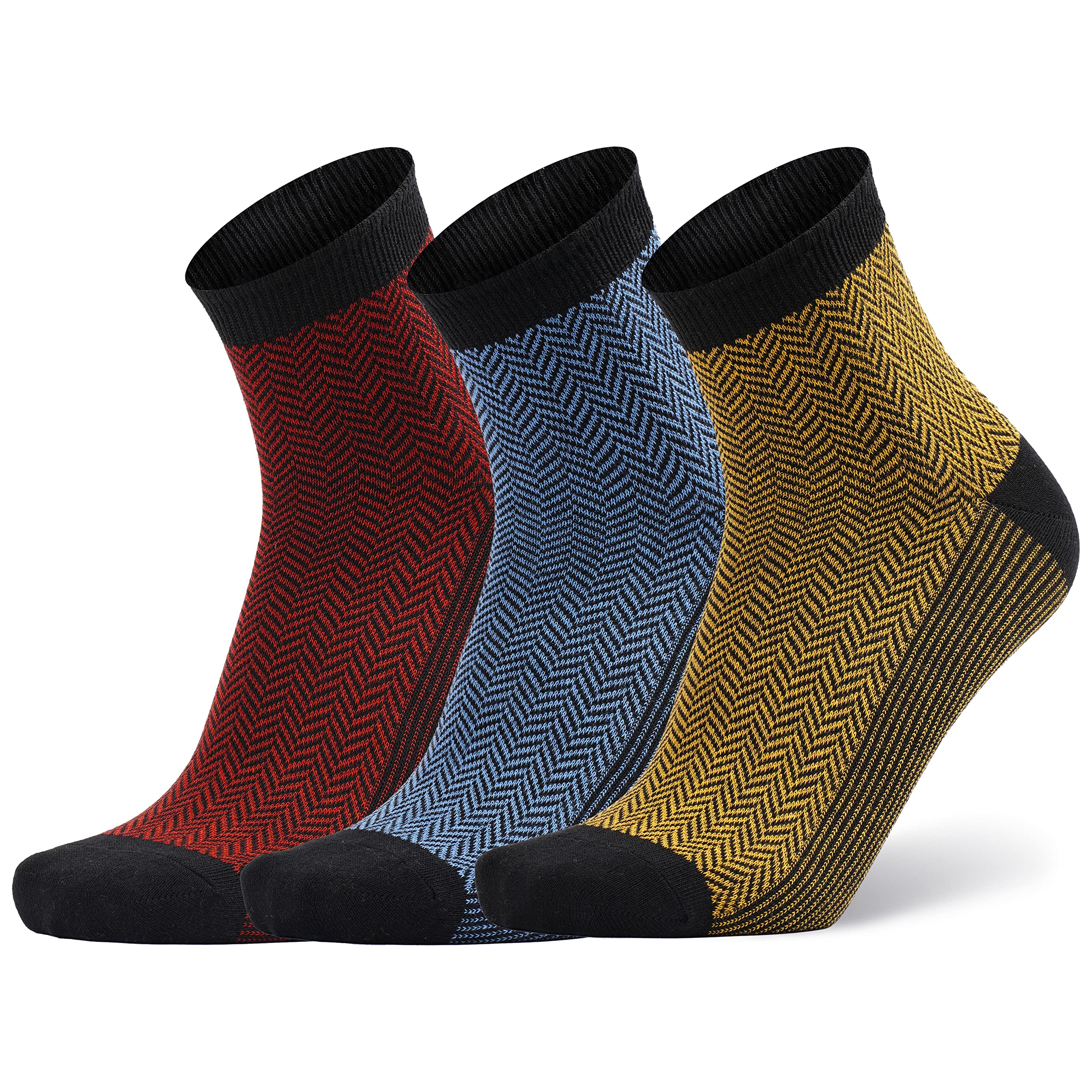 ANCHORMen's Ankle Length Double Knitted Socks, Combo Pack of 3 Pair Socks