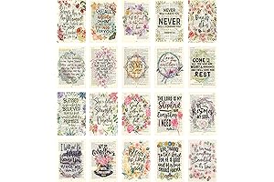 Vintage Photo Wall Collage Kit: 20-Piece Floral Bible Verse Collage