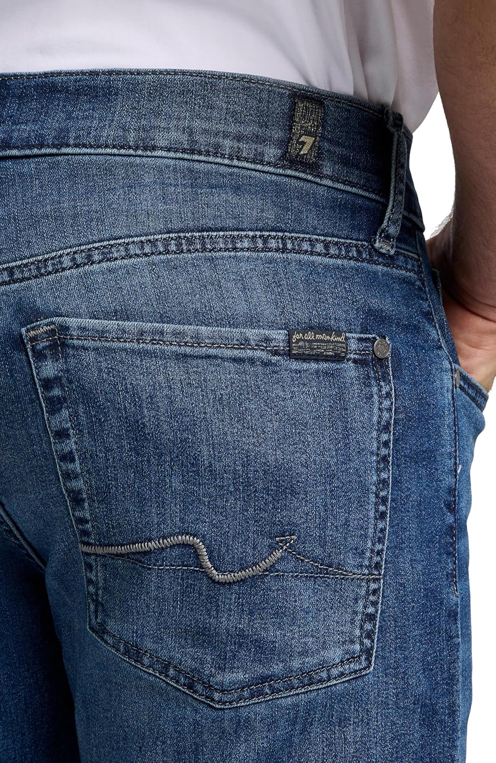 7 for All Mankind Mens The Straight Airweft Denim - Image 5