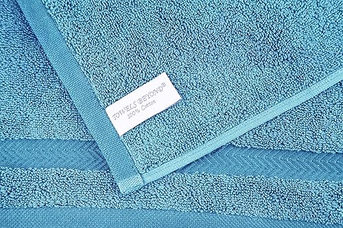 Miniatura 3 de Classic Turkish Towels - Juego de 6 toallas de baño de felpa de lujo, suaves y cómodas, hechas con 100% algodón turco (aguamarina)