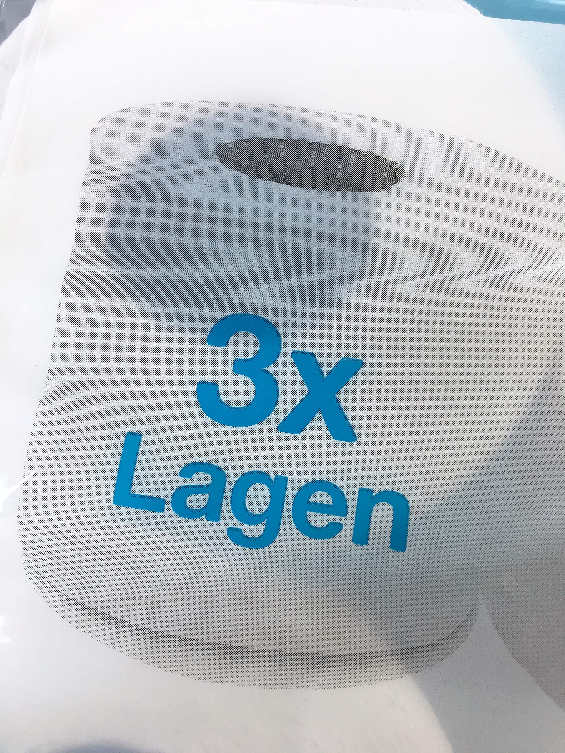 │ Toilettenpapier Klopapier WC Papier │ 3-lagig │ 72 Rollen a 200 Blatt │ hochweißes Papier mit 33% Anteil recyceltem Papier