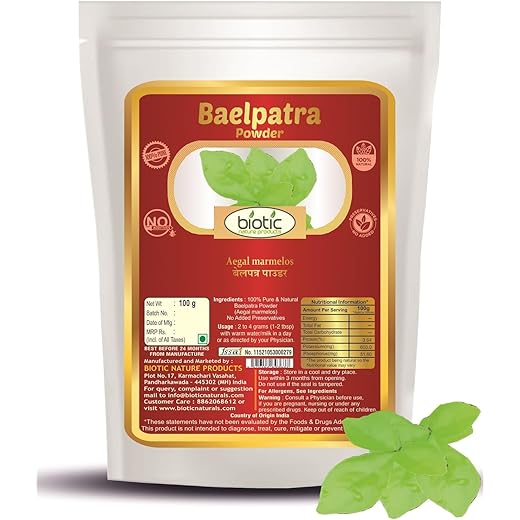 Biotic Bael Leaf Powder 100g