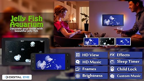 Água-viva aquário HD grátis - desfrute da água-viva na sua TV HDR 4K, TV 8K e dispositivos de fogo c