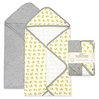 Vista 15 de Zutano Toallas de bebé con capucha, toalla de baño de algodón orgánico, toalla de bebé ultra suave y absorbente para recién nacidos y bebés, juego