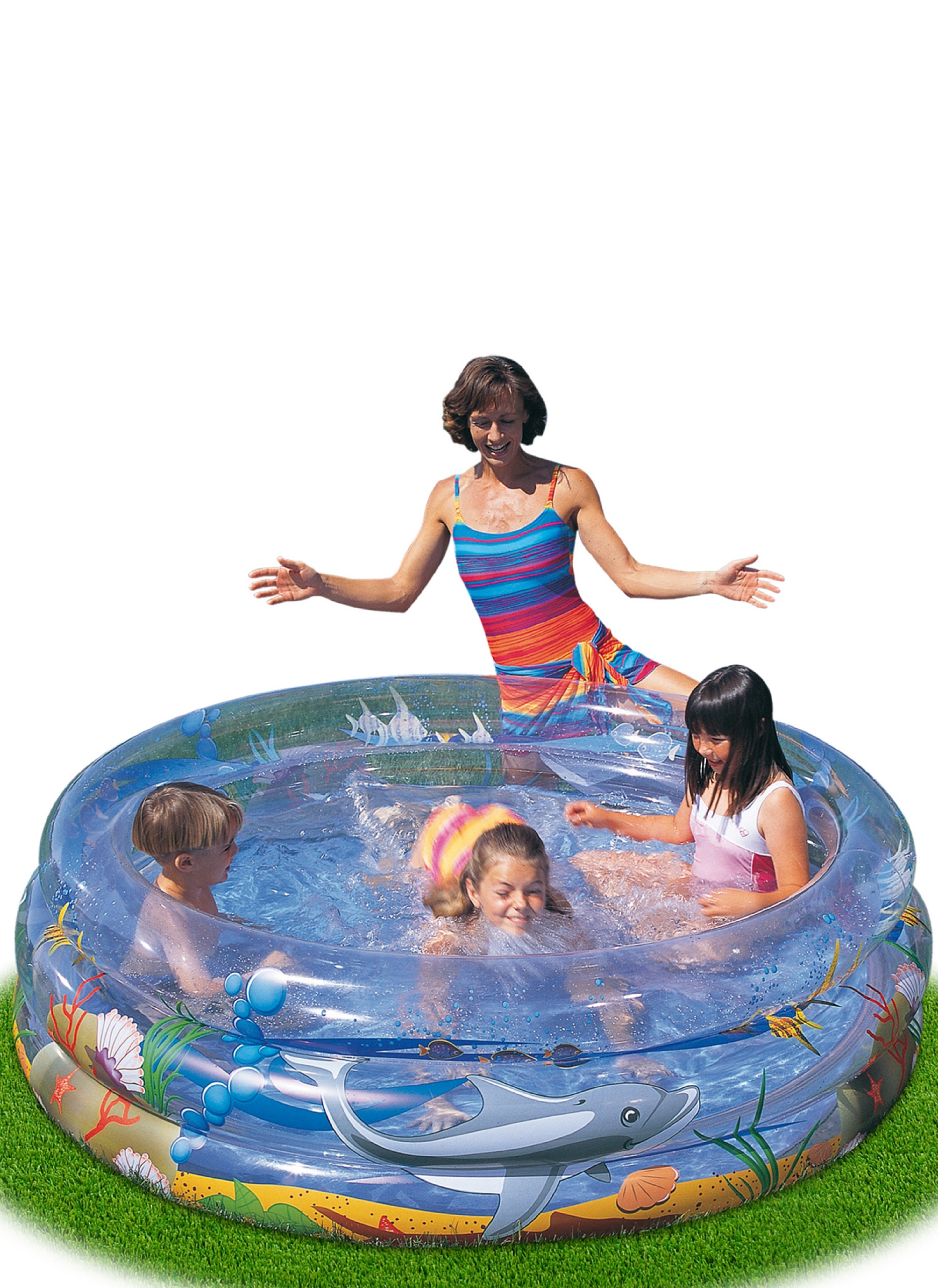 Petite Piscine Enfant, Piscine Gonflable Pataugeoire Ronde Arc en Ciel, Baignoire Gonflable Enfant, pour Une Utilisation Intérieure ou Extérieure