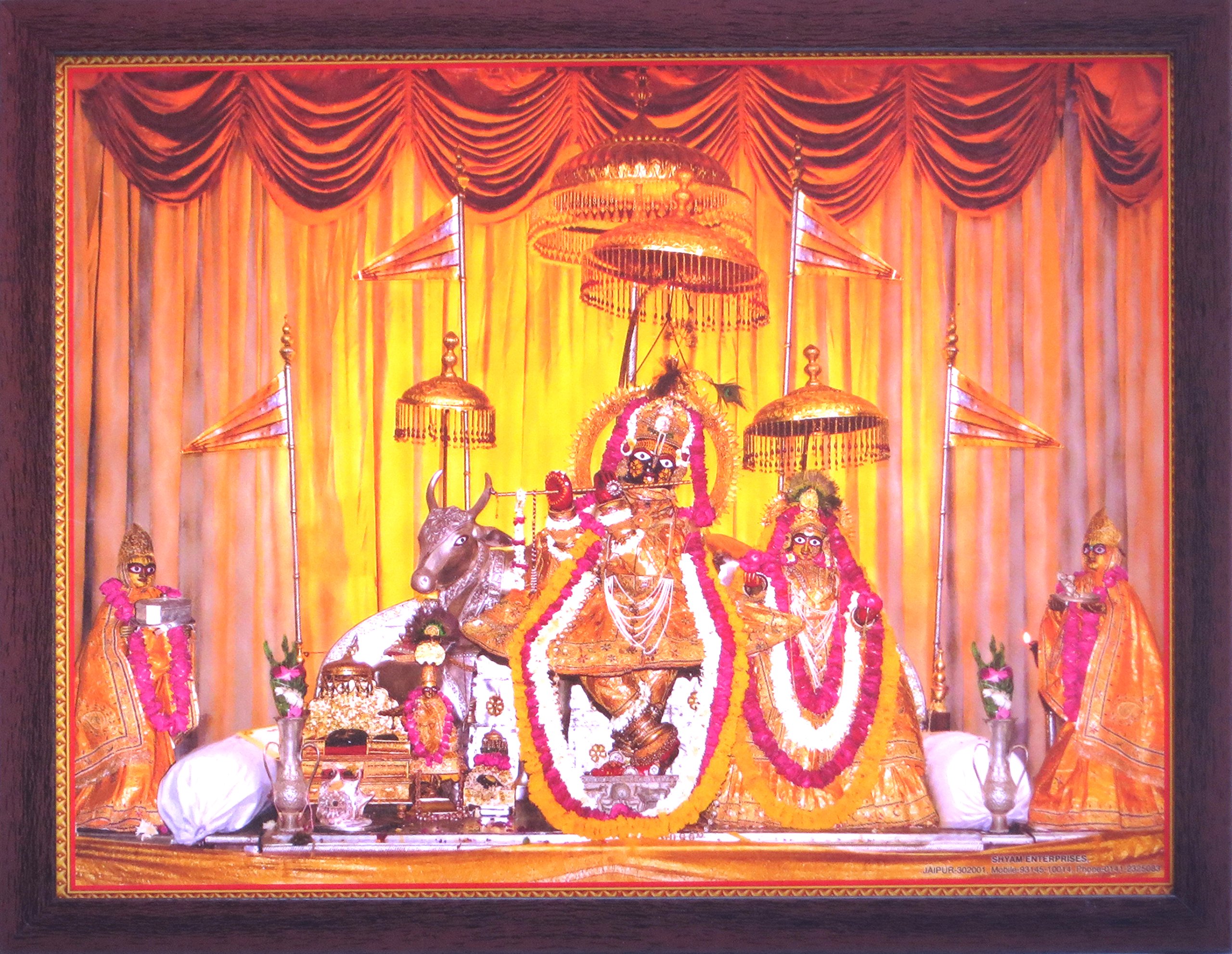 Lord Govind Dev ji Rupa of Lord Kryszna, Religijny i elegancki obraz plakatowy z piękną ramką na zdjęcia, obowiązkowy do biura / domu i celów religijnych
