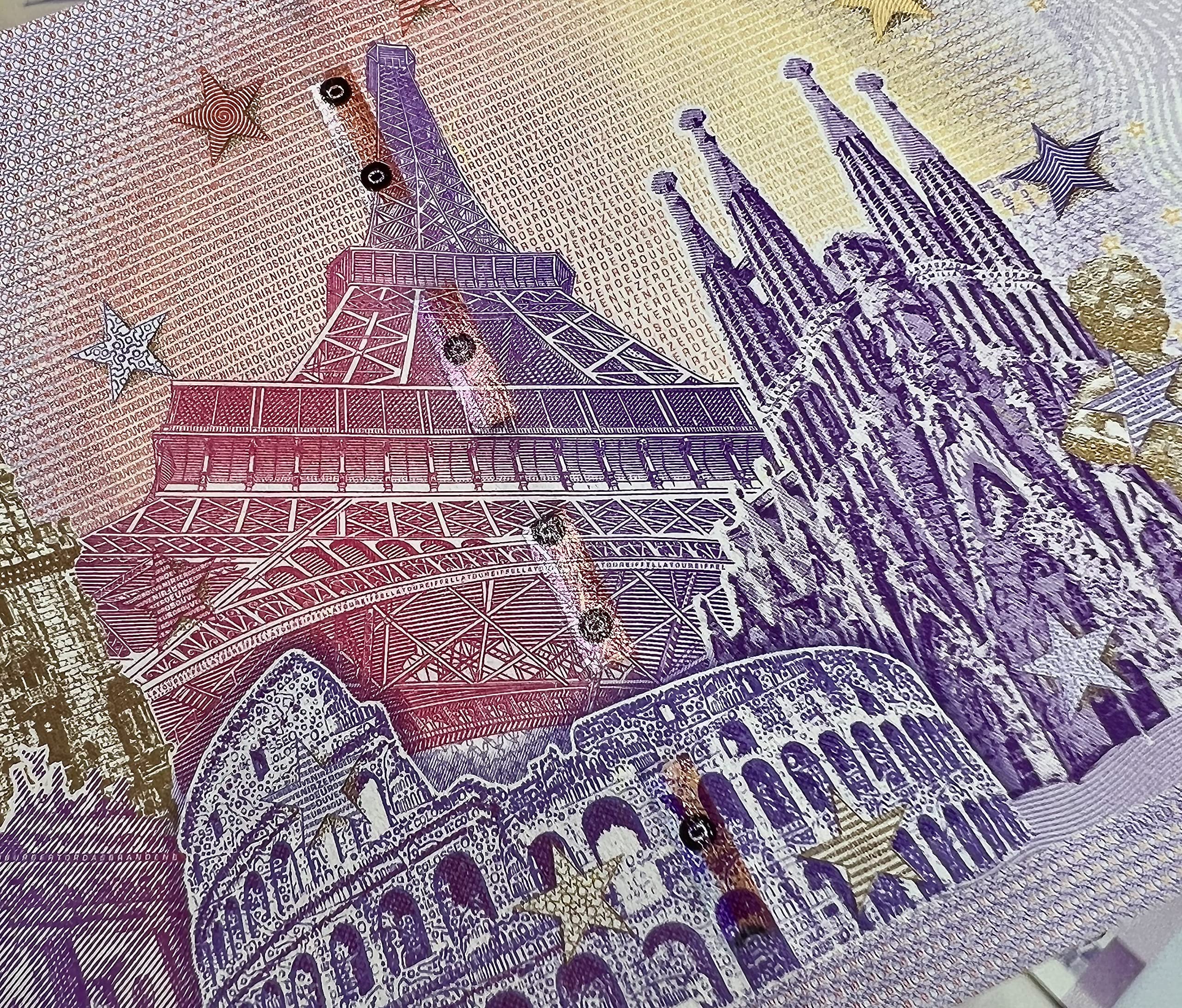 Oryginalne prezenty - personalizowany banknot Plaza España of Seville - nadruk na papierowym pieniądzu - oryginalne upominki ślubne - wzór banknotu - pamiątka Euro