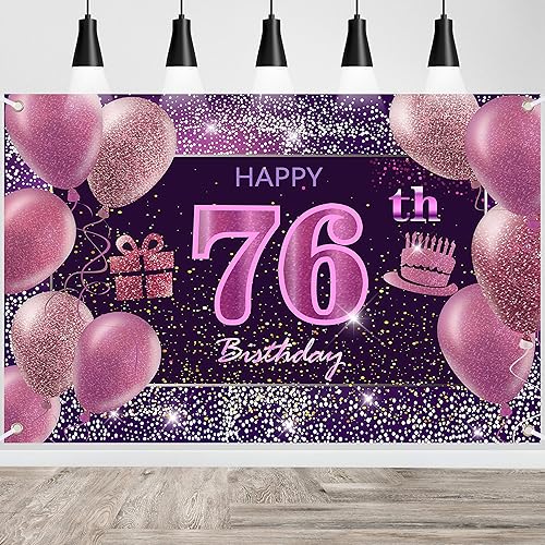 Vista 220 de IMISI Decoraciones de cumpleaños número 19 para niñas, pancarta rosa de feliz cumpleaños para telón de fondo de fiesta
