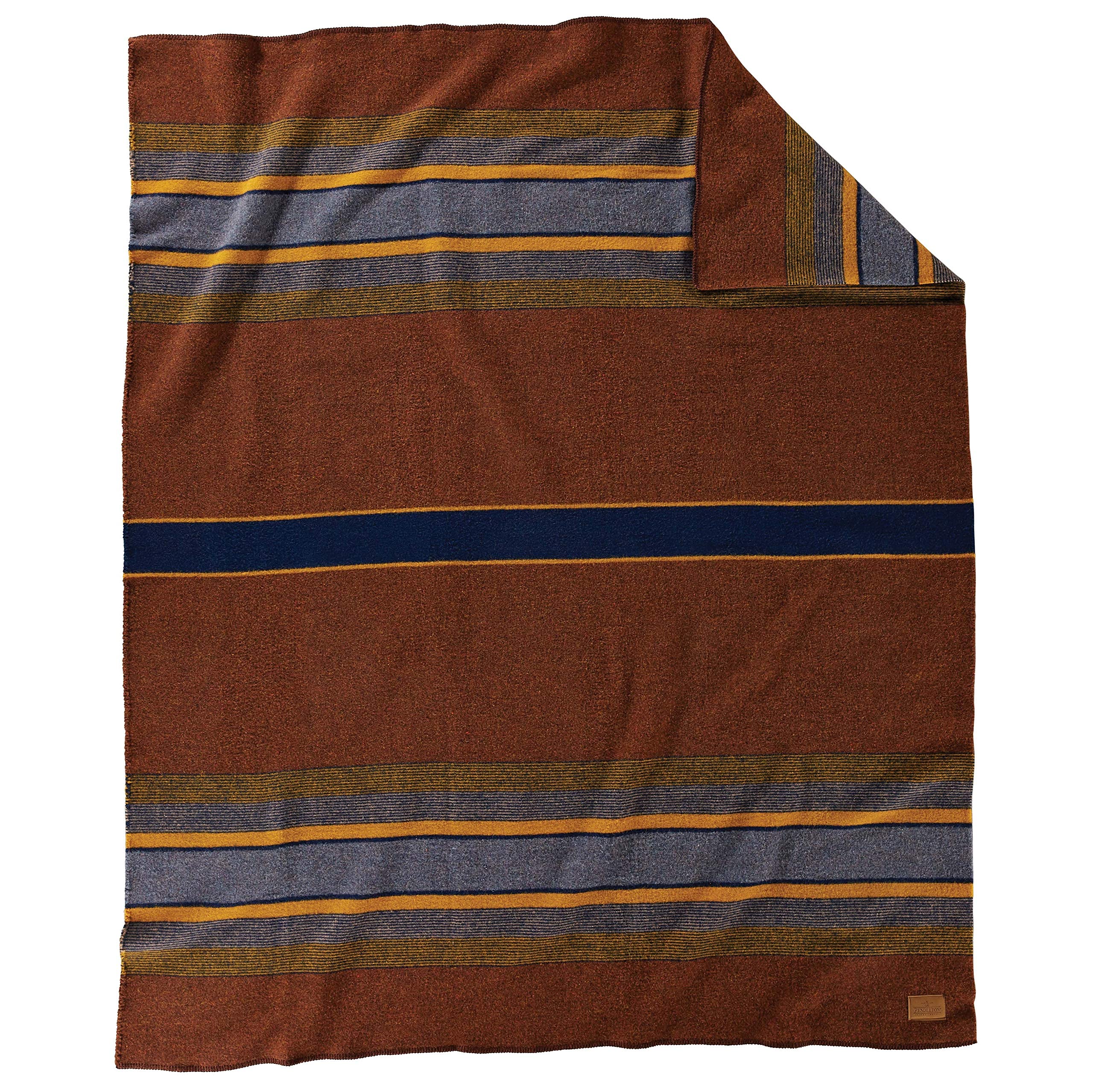 Amazon.co.jp: Pendleton ツインウール キャンプブランケット レザー