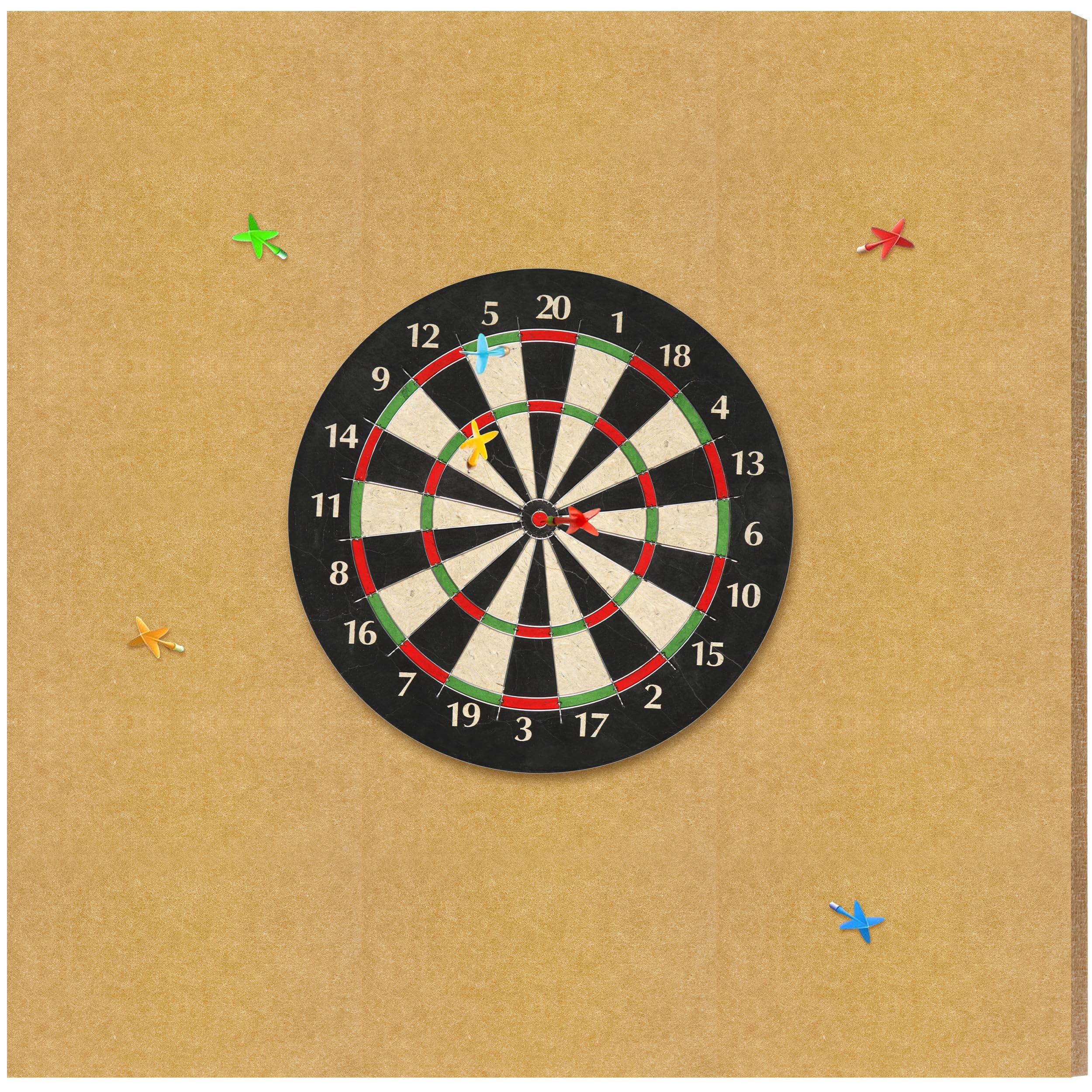 Dart Board Wall Protectors Dartboard Surround Cork 9pcs Self-Adhesive Spliced Wall Surround Board Easy Assembly Dart Surround Cork Tan