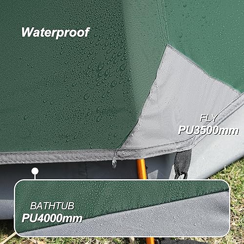 Miniatura 3 de camppal tienda para acampar para 1 3 4 personas, para senderismo, montaña, caza. Tiendas de mochila para las 4 estaciones, resistencia a viento,