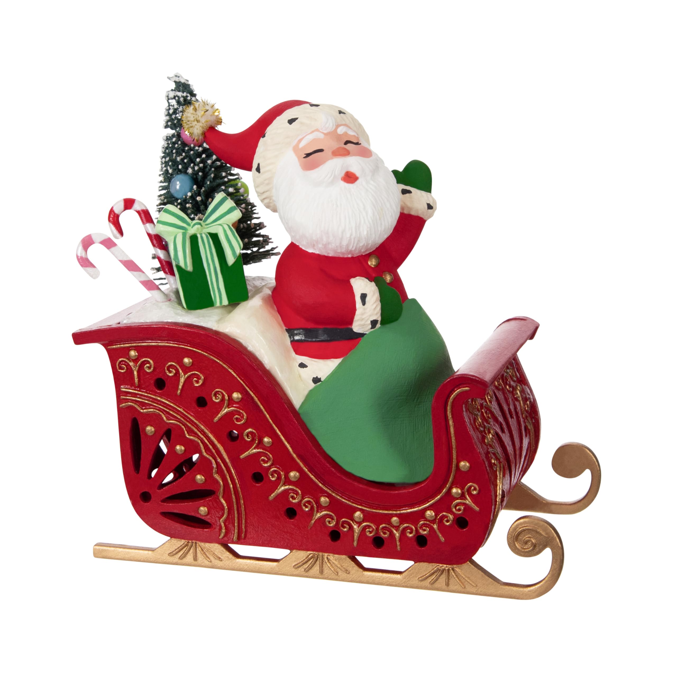 Hallmark Keepsake ShowToppers Mini cimier de sapin de Noël musical avec lumière 10,8 cm, cadeaux pour les amateurs de Noël