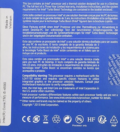 Miniatura 2 de Intel Procesador Core i5-4590 BX80646I54590 (caché de 6M, 3,3 GHz)