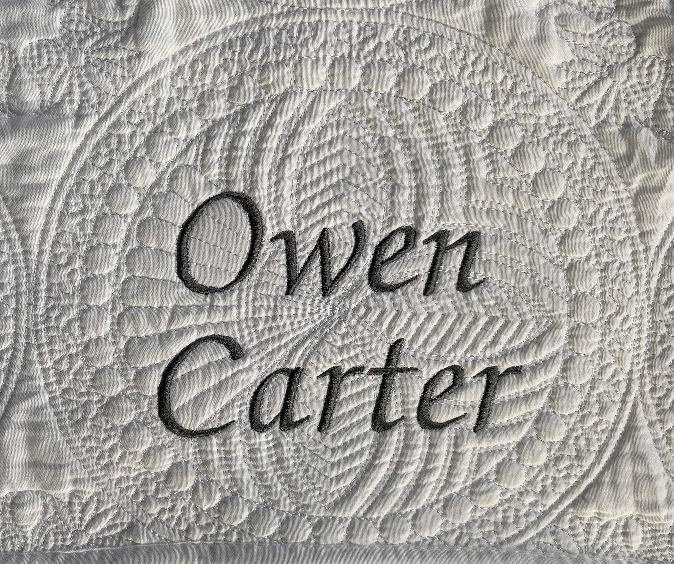 OllieByBeebz Personalized Baby Blanket Baby Quilt Monogrammed Blankets for Boys and Girls Embroidered Baby Gifts Full Name