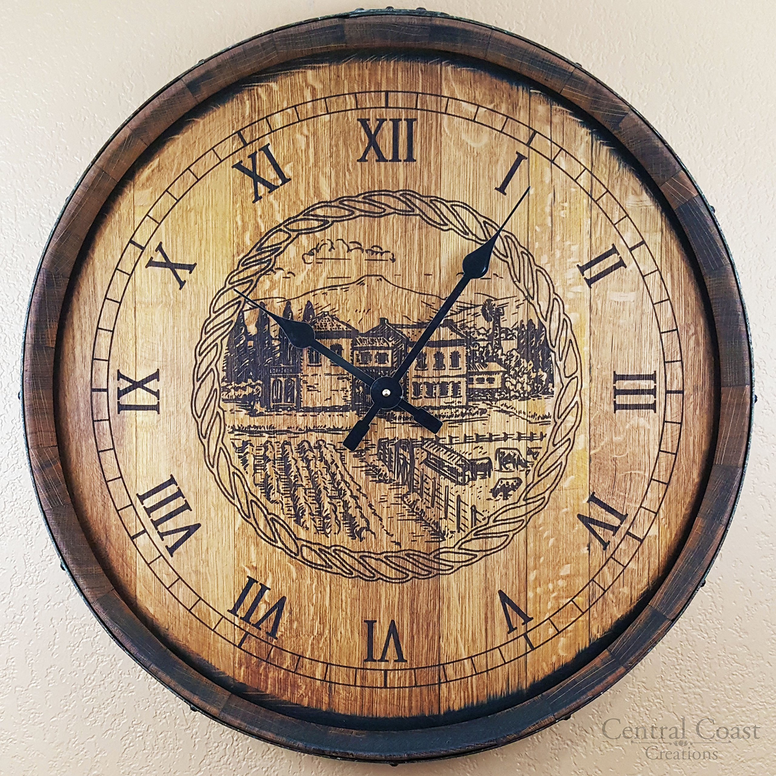 Amazon.com: Central Coast Creations Barrel Top Old Winery Clock