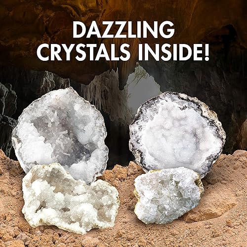 Miniatura 2 de Rompe tus propias 25 geodas marroquíes grandes (1 a 3 pulgadas), grandes recuerdos de fiesta de cumpleaños y una divertida actividad familiar,