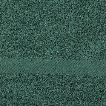 DII Cotton Waffle Terry Dish Towels, 15 x 26 Set of 4, Ultra Absorbent, Heavy Duty, Drying & Cleaning Kitchen Towels-Dark Green