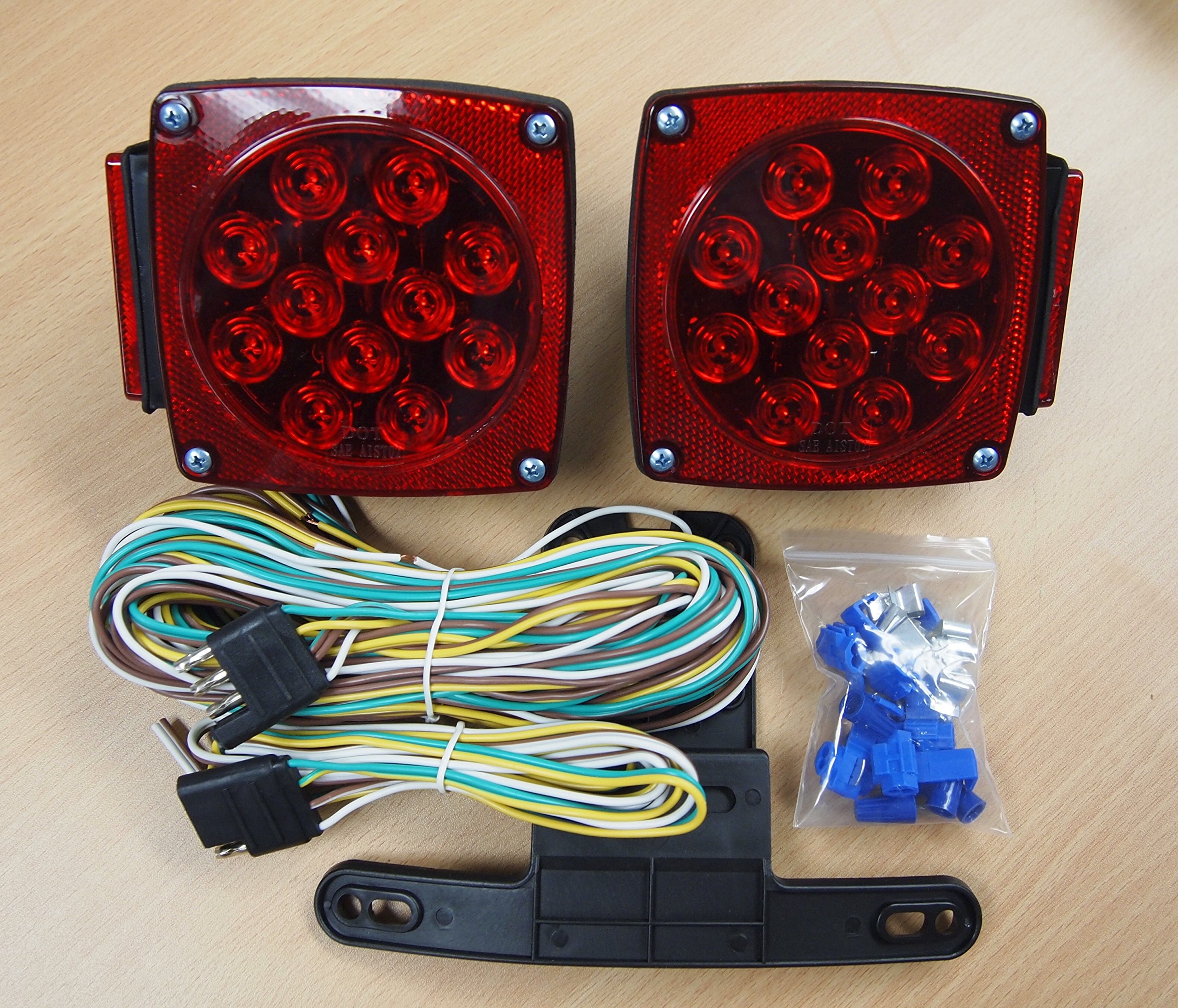 Eagleking 12V LED Trailer Light Kit Multi-Function Tail Lights Submersible DOT