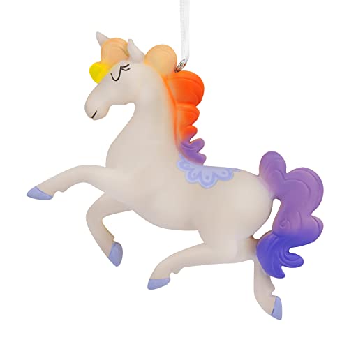 Esferas, Home Hallmark - Adorno navideño de Unicornio con Melena de Arco Iris