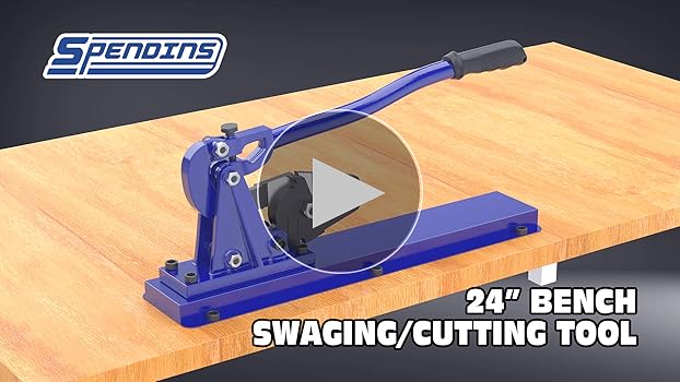 ▲ペグ Shaper 3 Hole 1/2～4/4 SPENDINS 24 Inch Bench Swaging Cutting Tool, Wire Rope