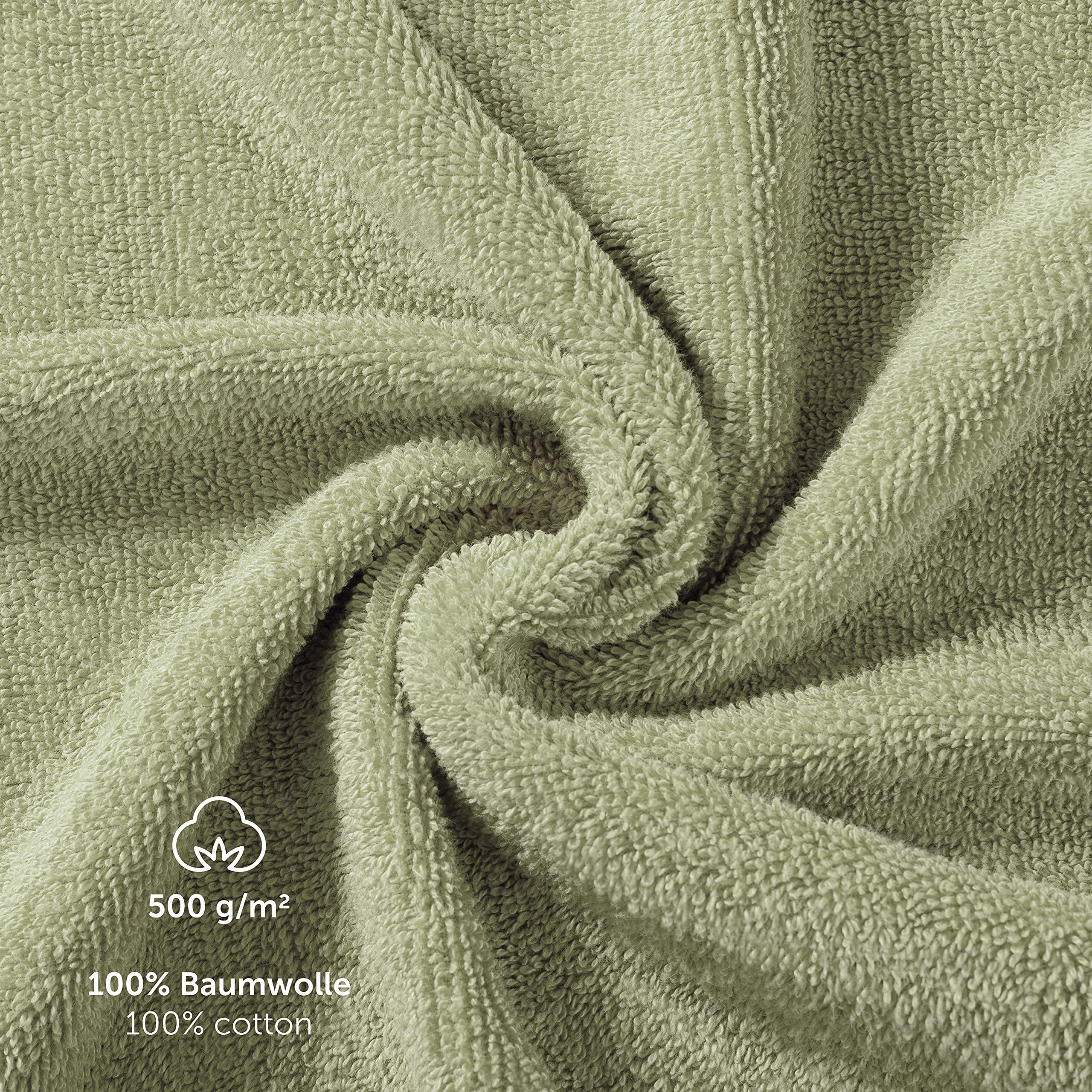Blumtal Premium zestaw ręczników frotte z pętlą do zawieszania - bawełna certyfikowana Oeko-TEX, miękkie, chłonne - 10x ręcznik dla gości (30x50 cm), Pastel Green (zielony)