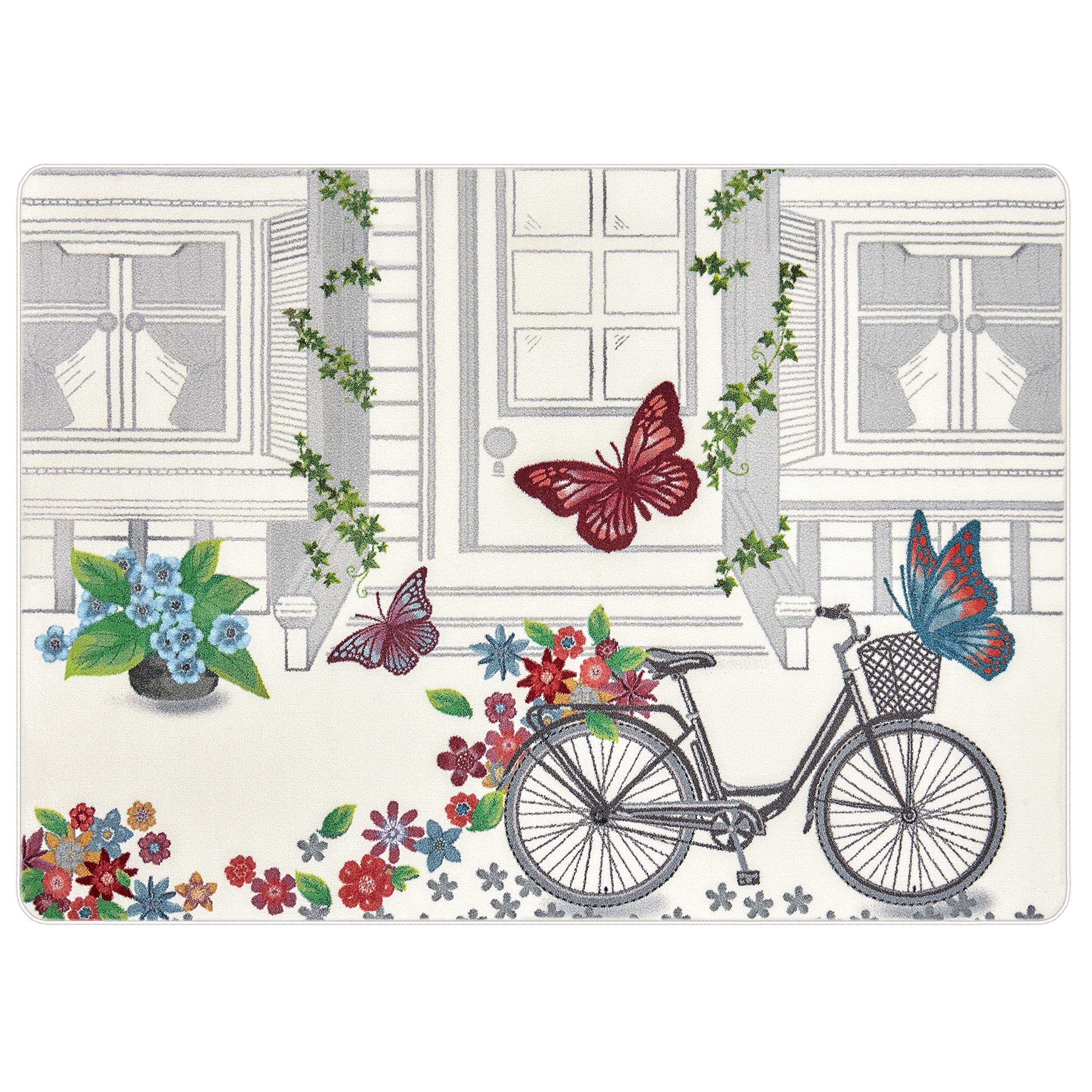 Evolur Home Spill Flowers Nursery Rug 70"x52" in Multicolor