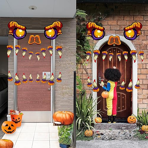 Miniatura 7 de Kit de decoración de Halloween para maletero o golosinas, monstruo de Halloween para automóvil, SUV, puerta de garaje, entrada, arco, decoración de