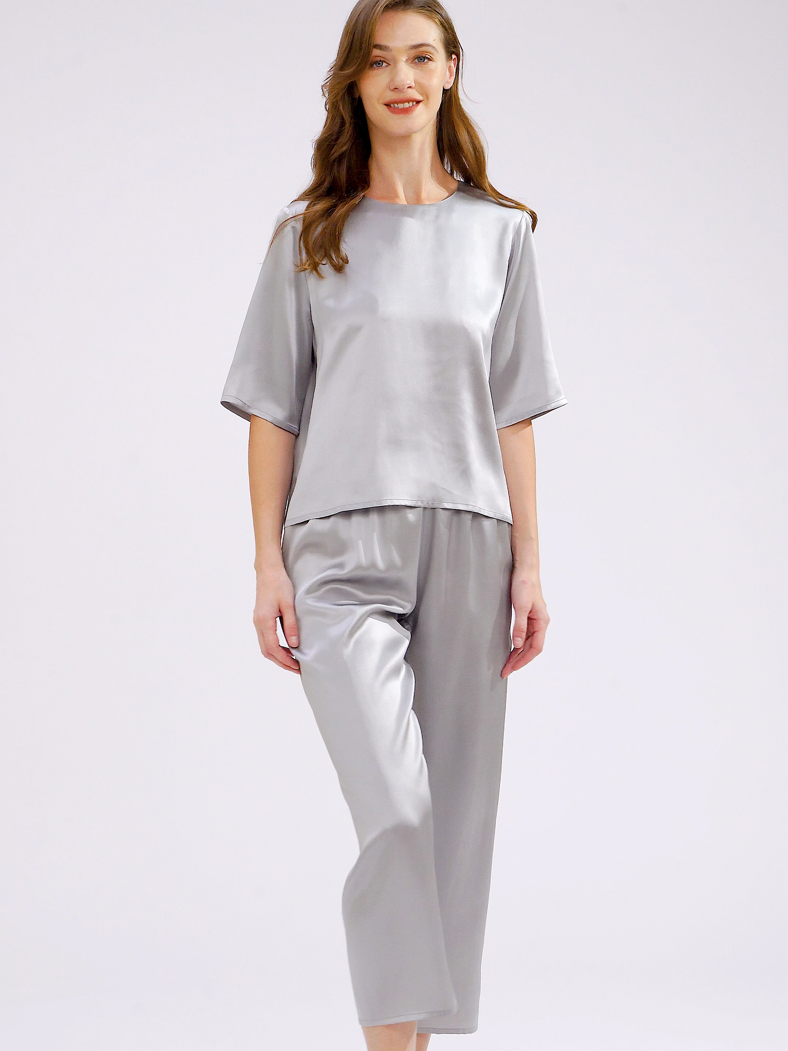 Amazon.com: THXSILK 6A Pure Mulberry Silk Pajamas for Women 2