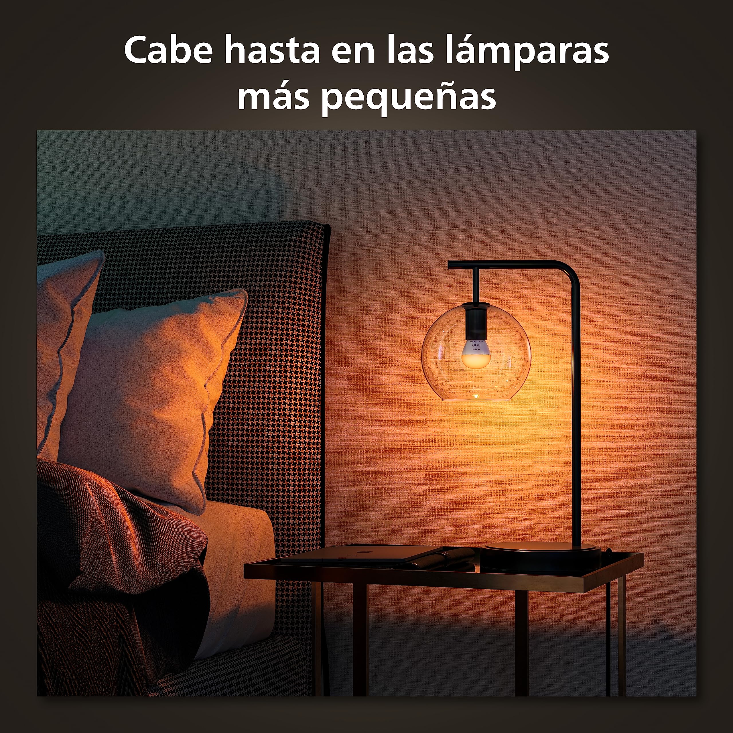 Philips Hue - Bombilla LED inteligente Esférica, casquillo E14, 5.1W 470 lúmens, Luz Blanca de Cálida a Fría, Compatible con Alexa y Google Home - Pack de 2