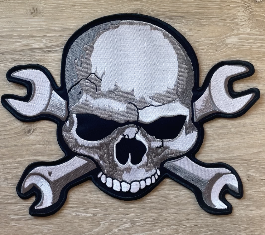 Amazon.com: Skull & Wrench Crossbones Patch 11