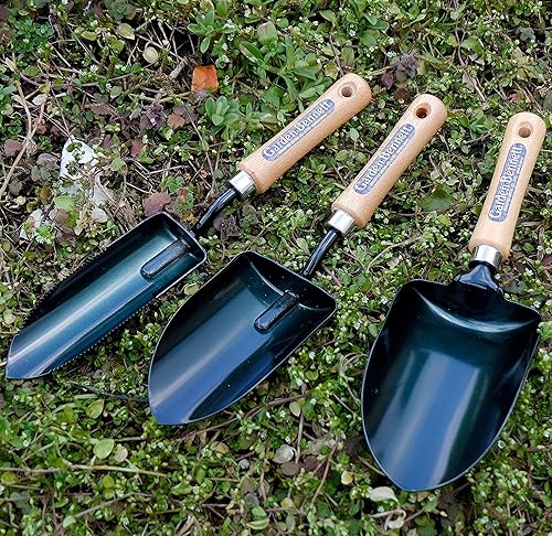 Miniatura 5 de Garden Helper Herramienta de jardín de pala de suelo, herramienta grande y suelta para trasplante y jardinería, baldo de acero japonés resistente,