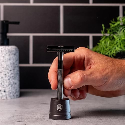 Miniatura 4 de Excalibur - Maquinilla de afeitar de seguridad de doble filo premium para hombres, con 5 cuchillas de afeitar de seguridad de doble borde