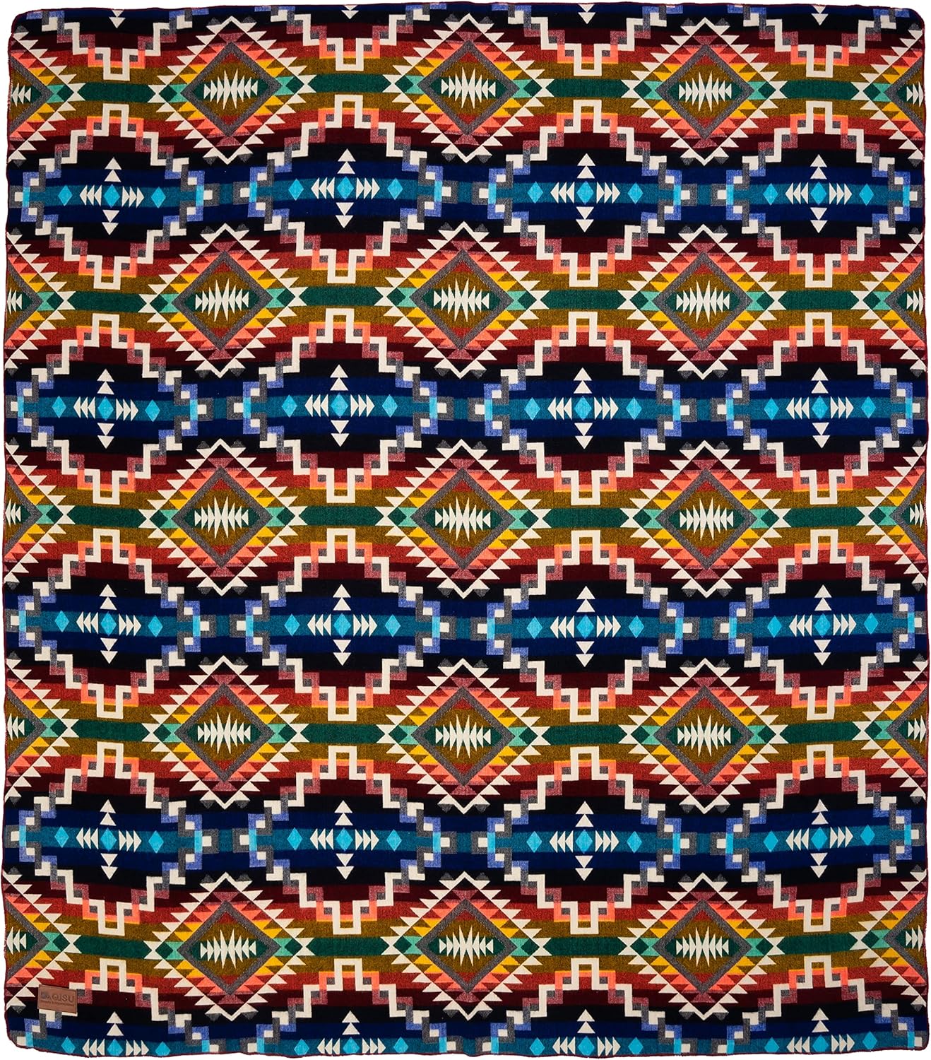 QISU Wool Blanket Throw | Large, Beautiful, Warm, Handmade in Ecuador by Local Artisans |94″ x 78″|Ultra-Soft, Hypoallergenic & Breathable (Rainbow)