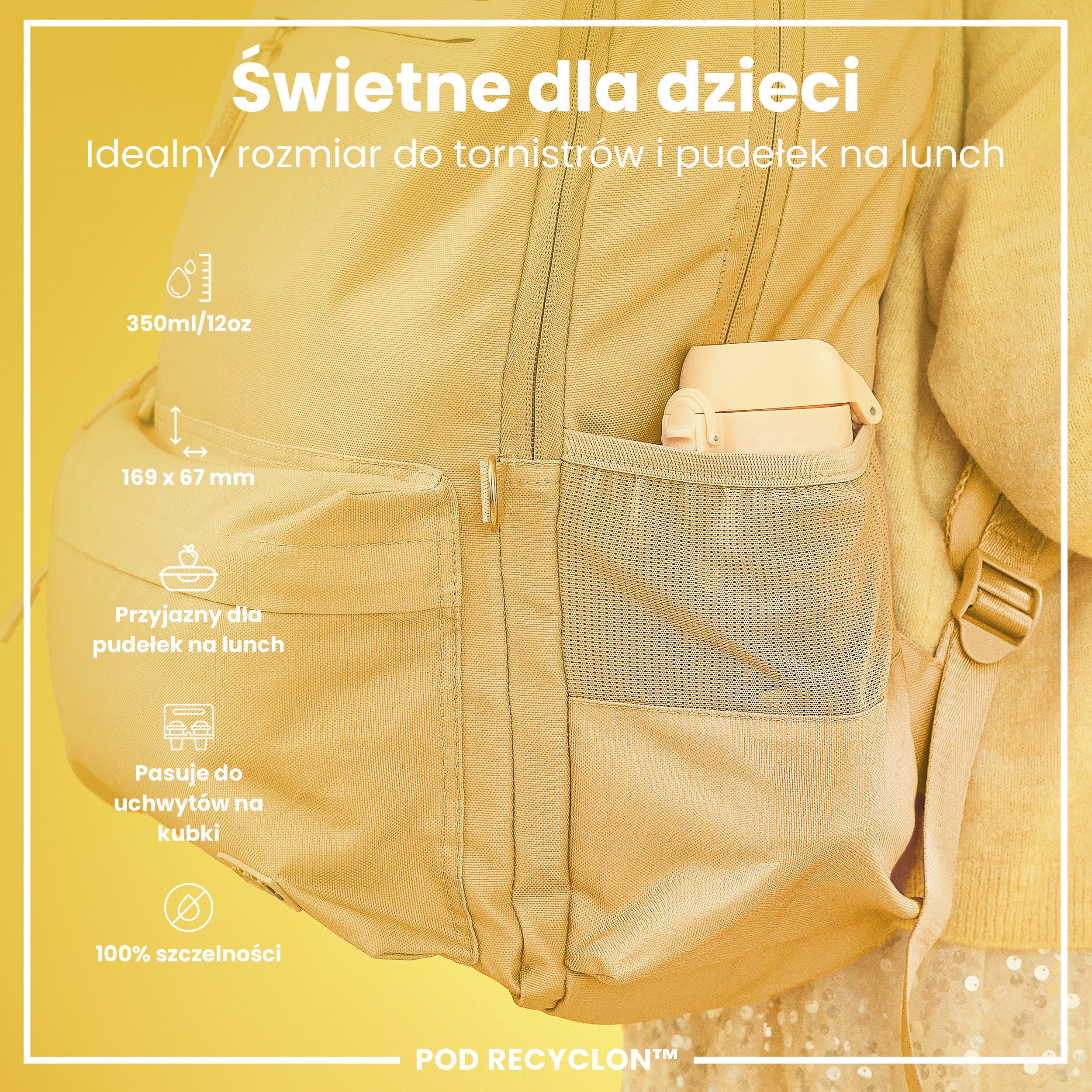 ION8 Butelka dla Dzieci, 350 ml/12 oz, Szczelna, Łatwa do Otwarcia, Bezpieczny Zamek, Można Myć w Zmywarce, Bez BPA, Uchwyt do Przenoszenia, Łatwa do Czyszczenia, Bezwonny, Owady I Życie