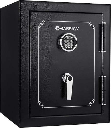 Barska 3.51 Cu. Ft. Fireproof Safe Digital PIN Lock Vault with 30 Min Fire Rating 1400F, 3 Steel Deadbolts, Adjustable Shelves & Carpeted Interior