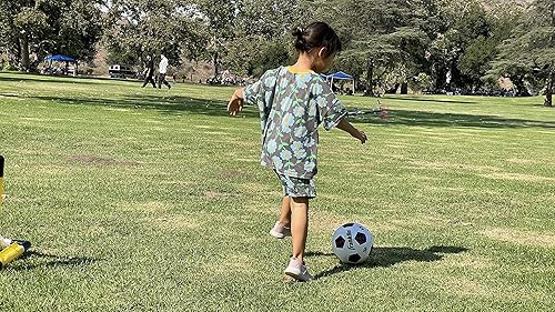 Miniatura 5 de Juegos de mini portería de fútbol para niños, patio trasero + juego de mini red y pelota para interiores con inflador, juegos de portería de fútbol