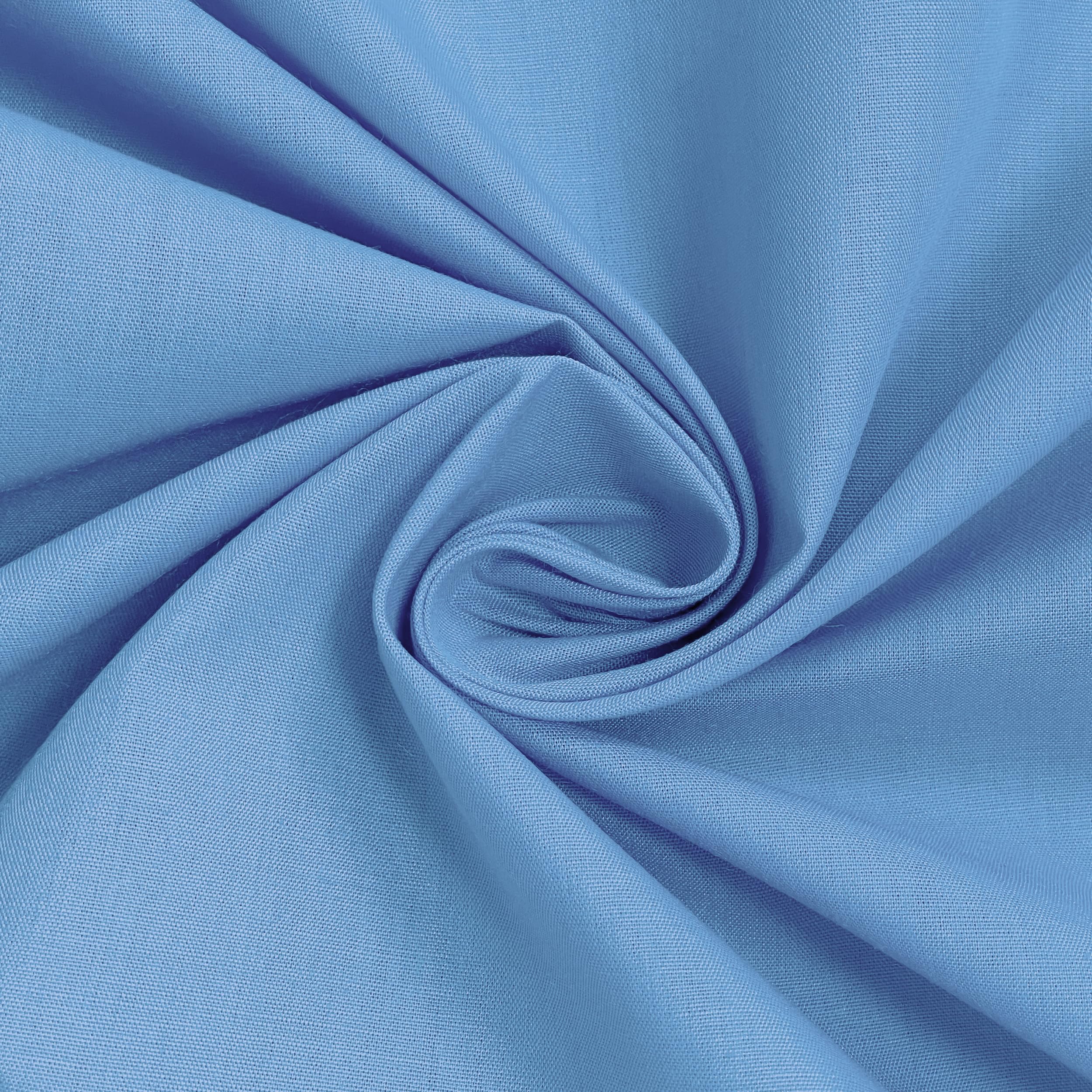 Cornflower Plain Polycotton Fabric Material Poly Cotton Dress Craft Material 45" Wide - Pre Cut Sizes 1000cm x 114cm (393" x 45") โ image 1