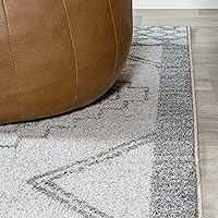 Vista 5 de JONATHAN Y Amir - Alfombra marroquí Beni Souk crema/gris, 2 x 8 pies, bohemio, escandinavo, fácil limpieza para sala de estar, dormitorio, cocina