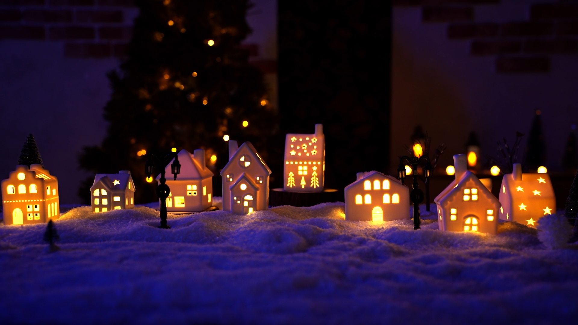 Mason’s Christmas village ボウル　4枚セット Cindeer 26 Pcs Ceramic Christmas Village Set 8 LED Christmas