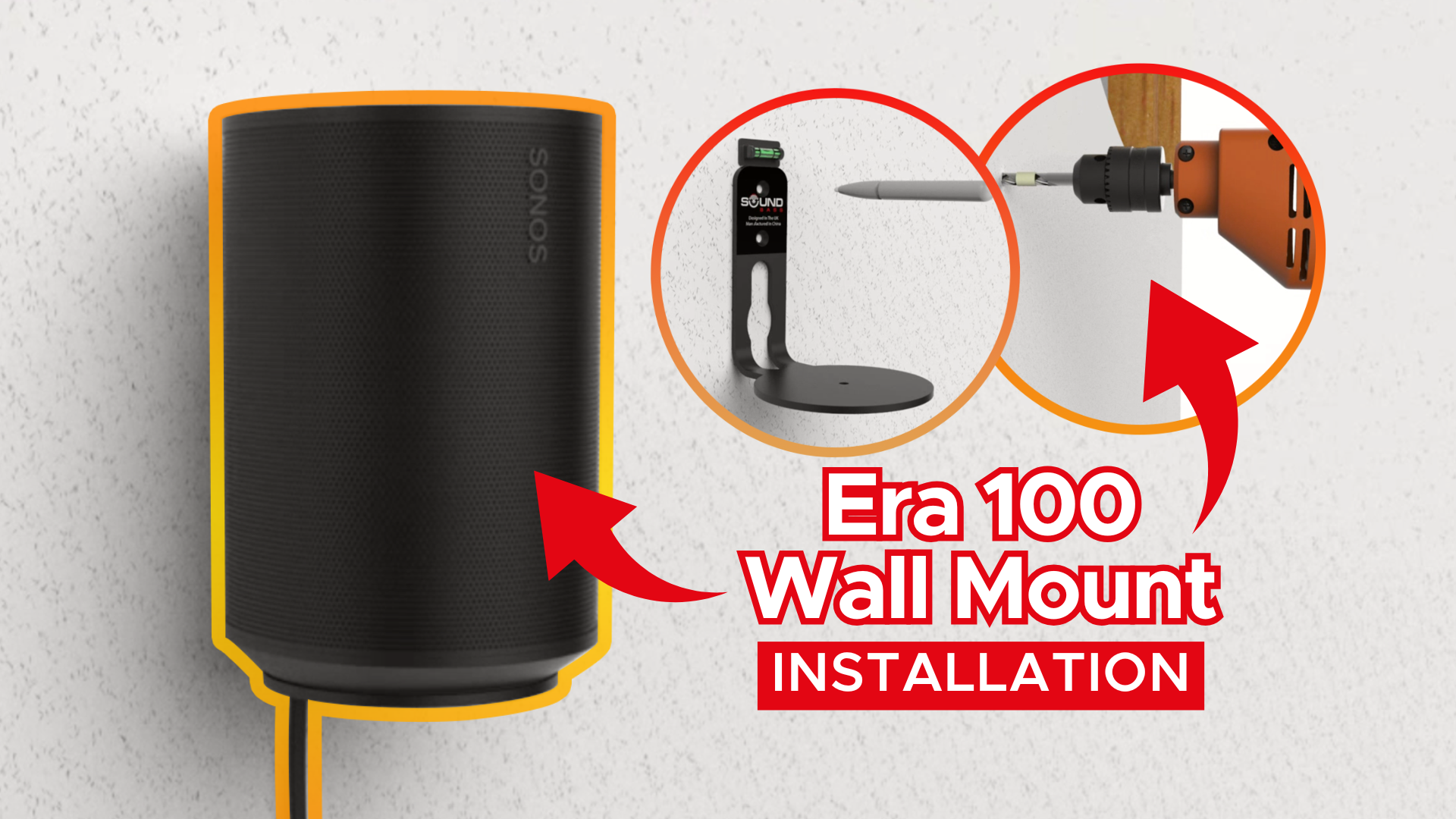 Amazon.com: Sound Bass ERA100 Wall Mount Bracket, Low Profile