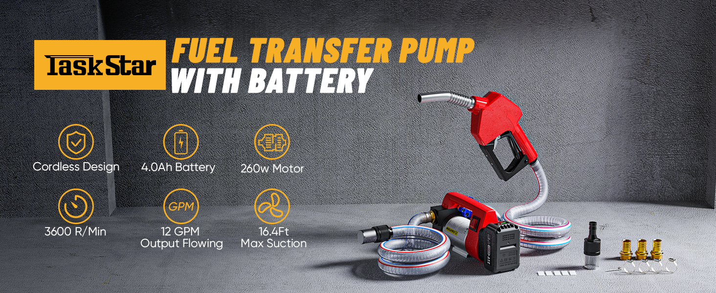 Pindex 12V Elektrische Brandstofpomp Hogedruk Universele 12 V Inline Benzine Diesel Brandstof Transfer Pomp 125PSI Externe Pomp Vervanging 0580464070 (Rood