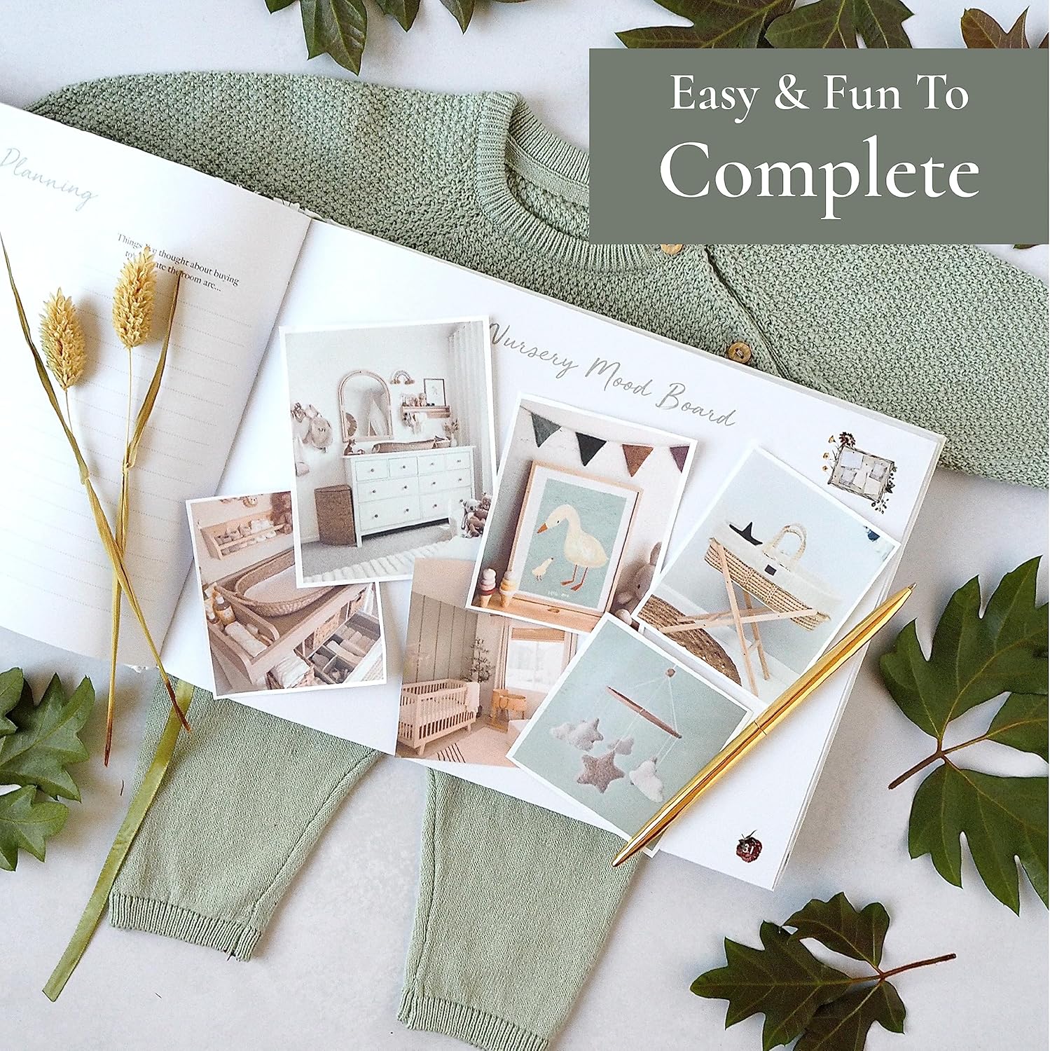 Pregnancy Journal and Memory Book Gift – Pregnancy Diary for Expecting New Mums - Includes Calendar, Scrapbook, Checklist and Organiser (Forest) 10 A10puTG06tL. AC SL1500