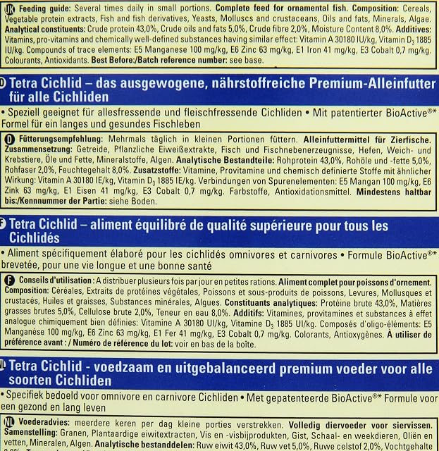 Foto 4 de 4 de Tetra Cichlid Granules Alimento para cíclidos, 10 L