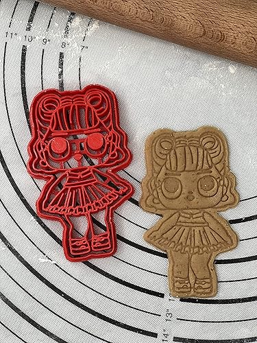 L.O.L Surprise Doll - Cortador de galletas y molde LOL de 5 pulgadas a escala producido por 3D Kitchen Art (Doll 5)