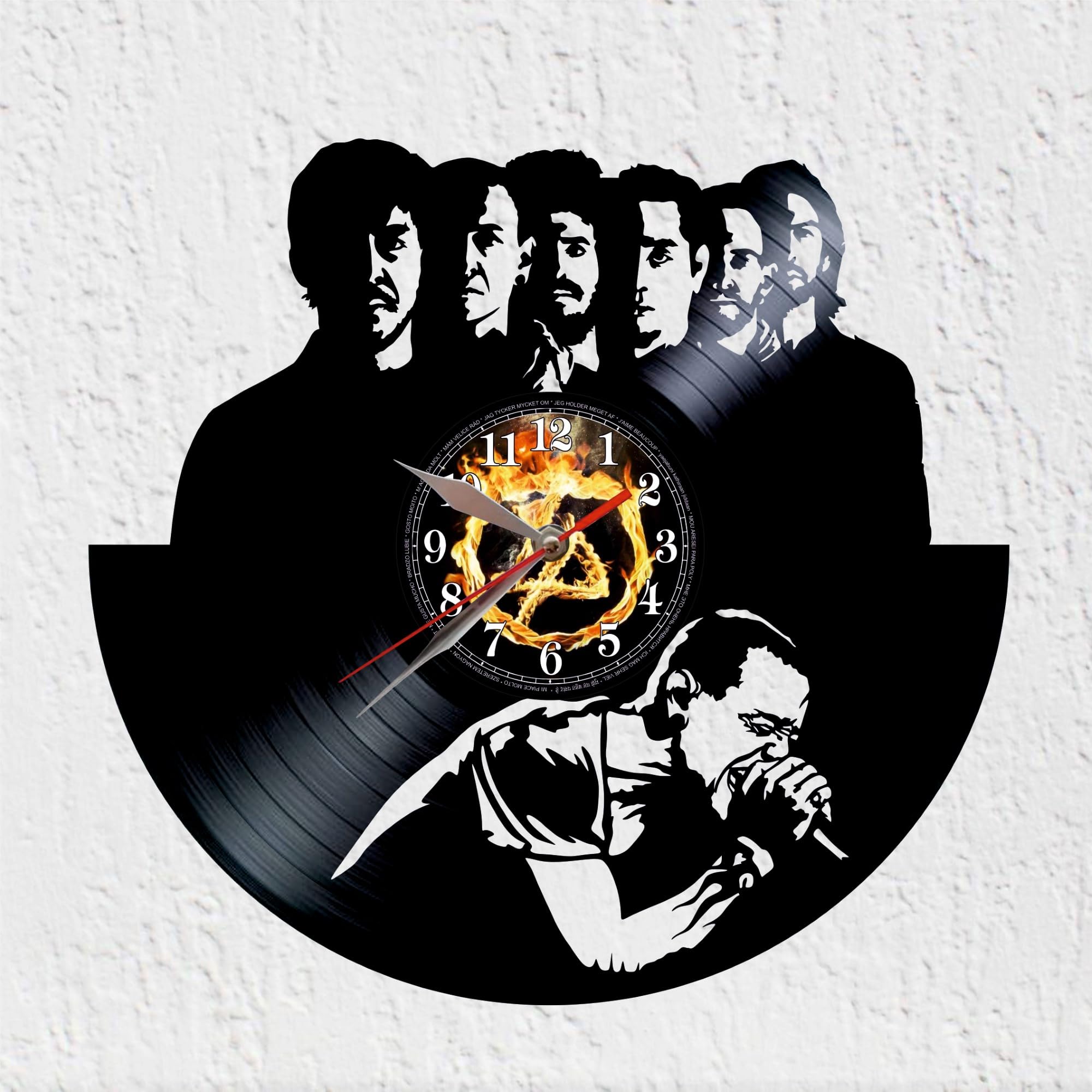 Horloge Murale Disque Vinyle en style Rock Alternative des Années 90 pour Décoration Rétro