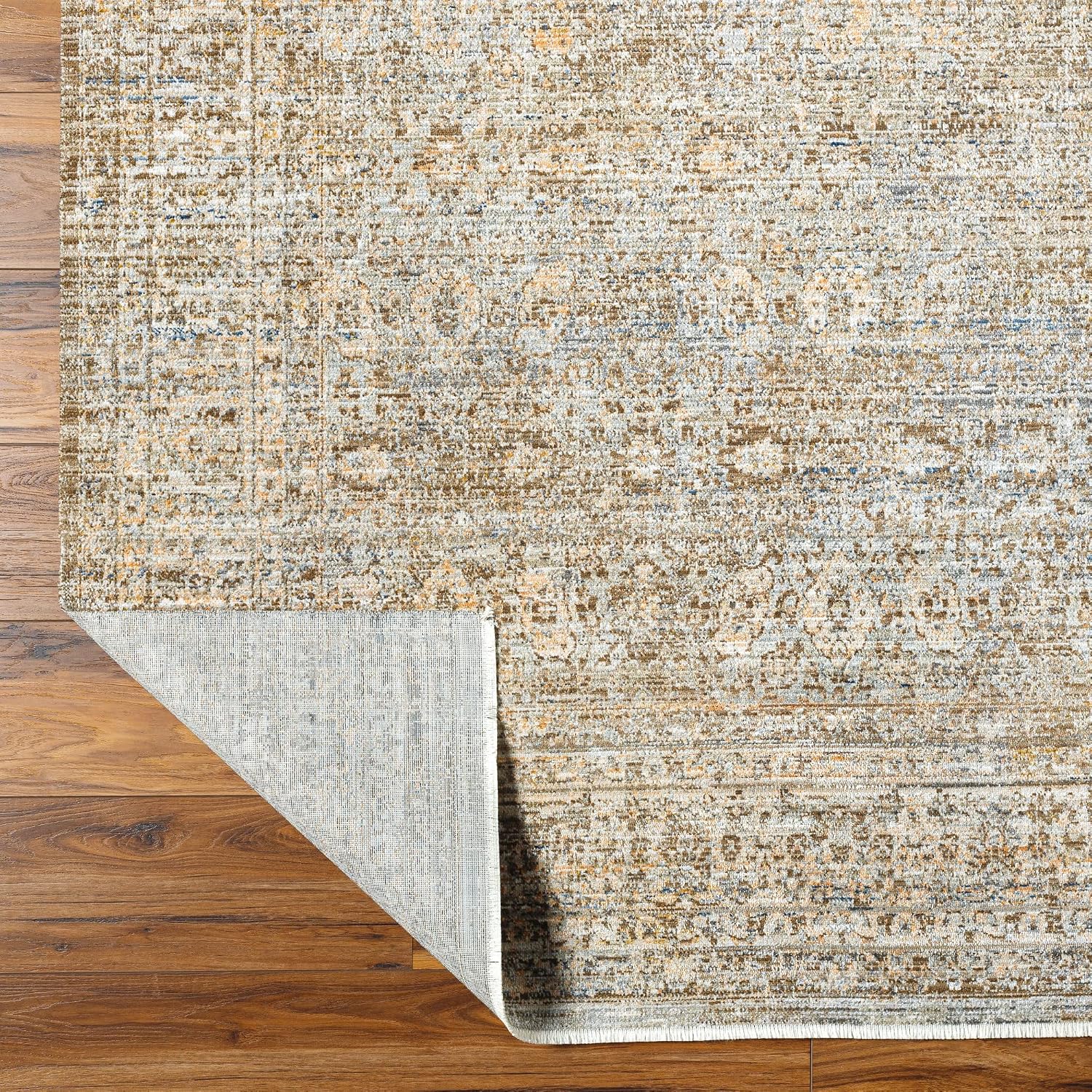 Livabliss x Becki Owens Margaret Vintage Washable Outdoor Area Rug, 5'3" x 7'10", Gray, (5' x 8')