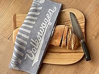 Vista 5 de BRISA VW Collection - Juego de 2 paños de cocina Volkswagen para secar platos, algodón y lino, diseño de autocaravana T1 (rayas samba/rojo)