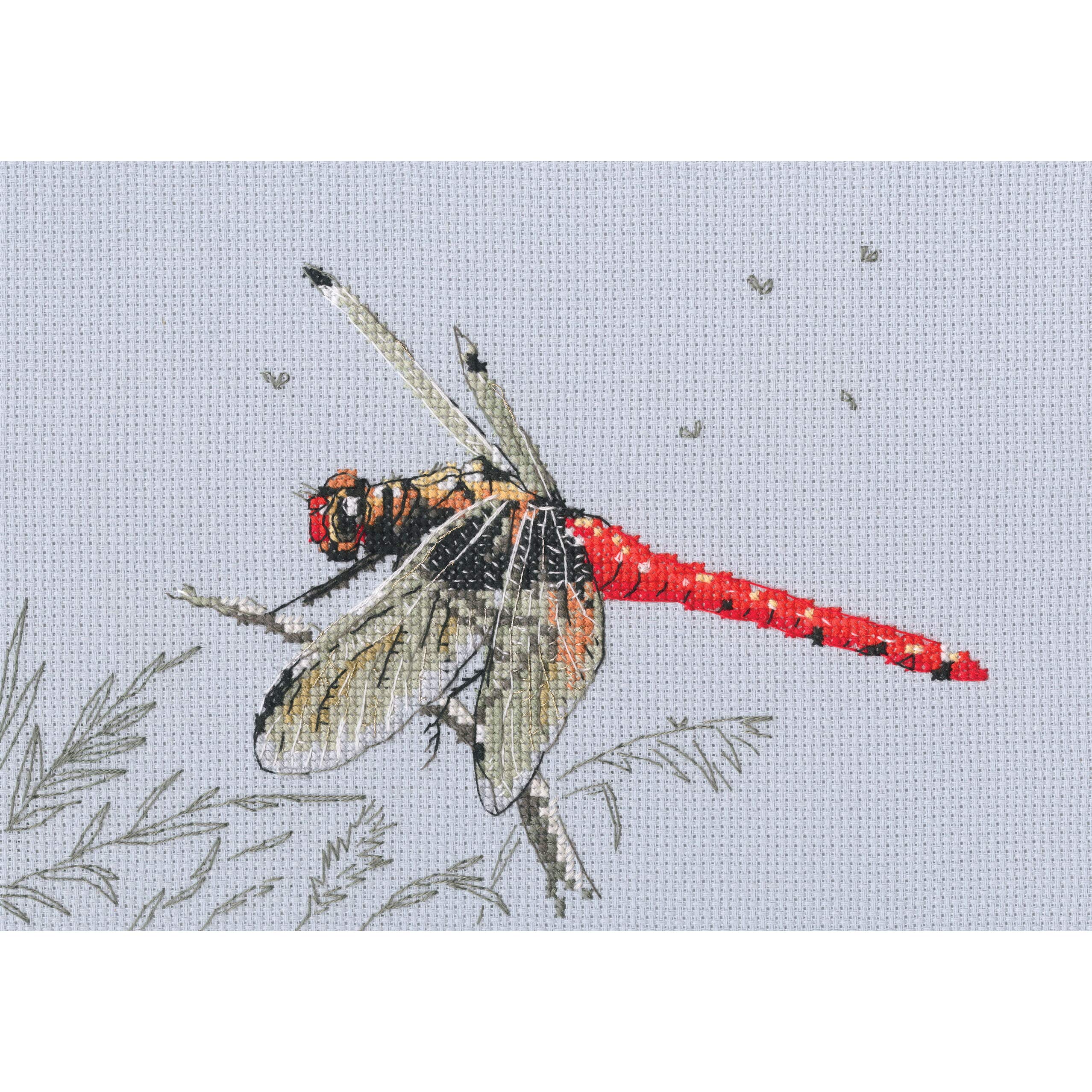 Rto Grey Counted Cross Stitch Kit - The Dragonfly