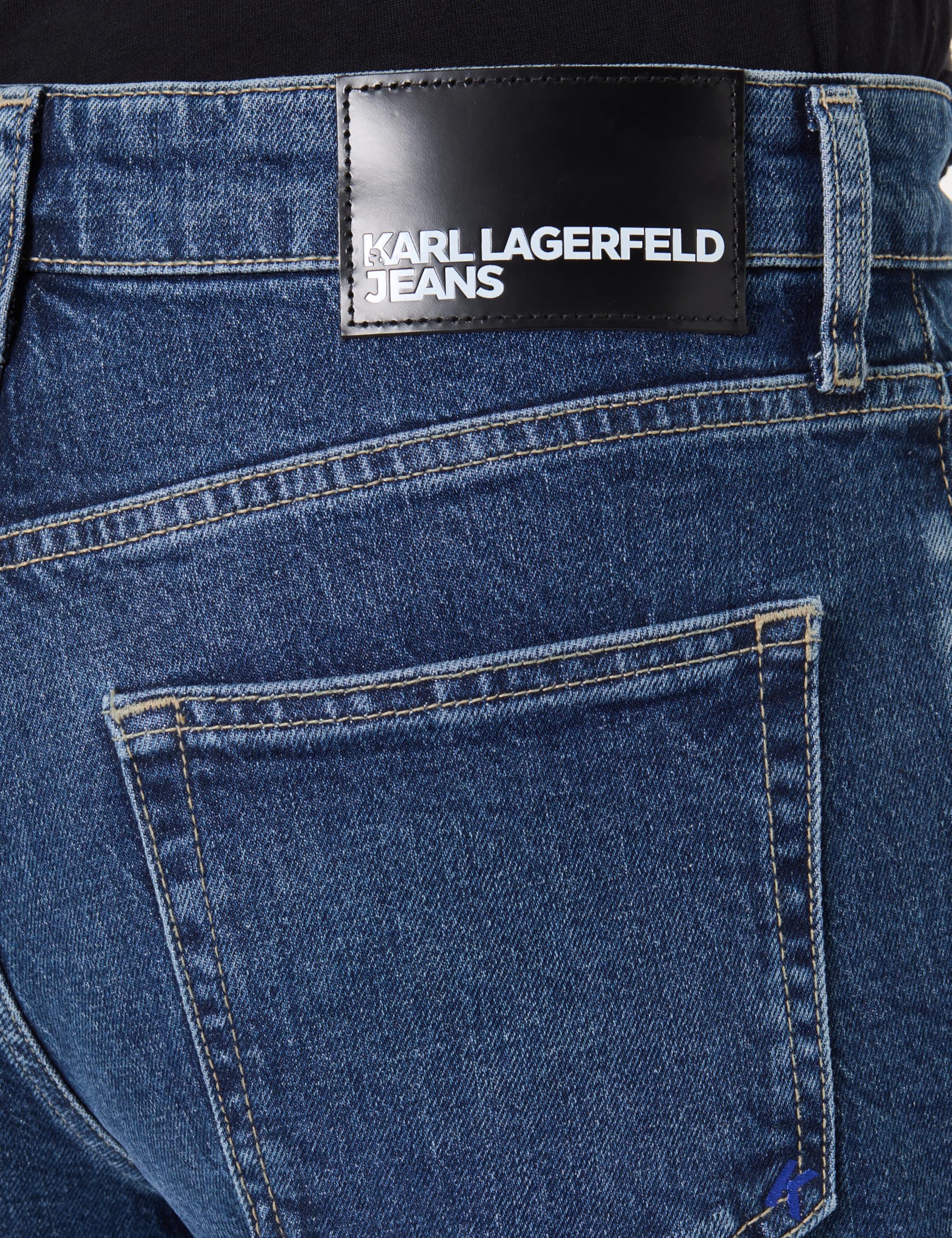 Karl Lagerfeld Jeans Herren Slim Denim Visuelles Dunkelblau 3434